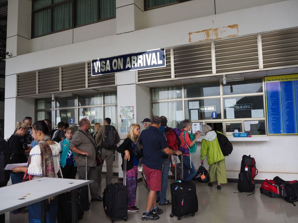 Visa on Arrival windows at laos border