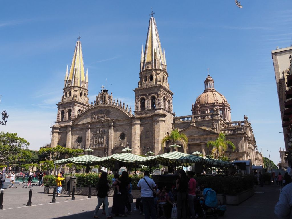 Guadalajara Cathedral facing onto Guadalajara Plaza. The first thing we saw during our 2 days in Guadalajara