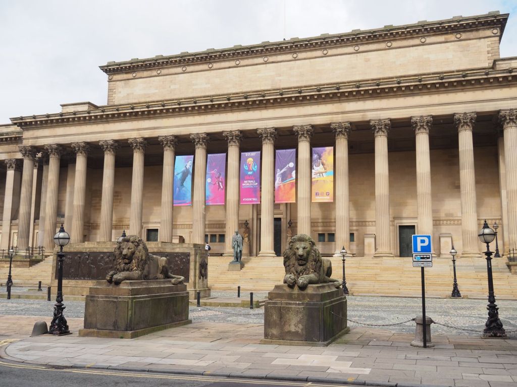 Columned building Liverpool as part of our travel costs