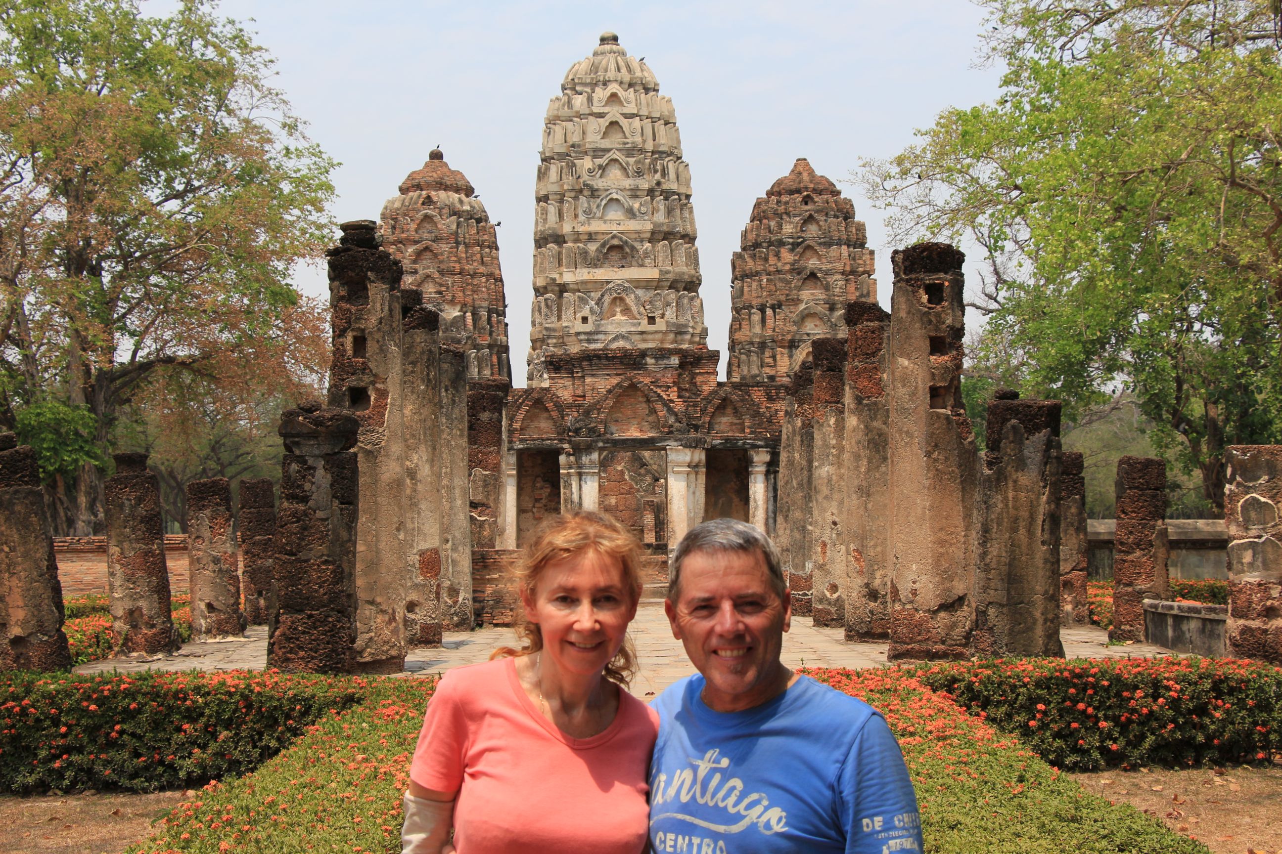 Roving retirees - picture at Sukhothai, Thailand. Lambies Travels