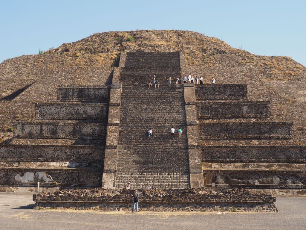 The Pyramid of the Moon during a day exploring Teotihuacan