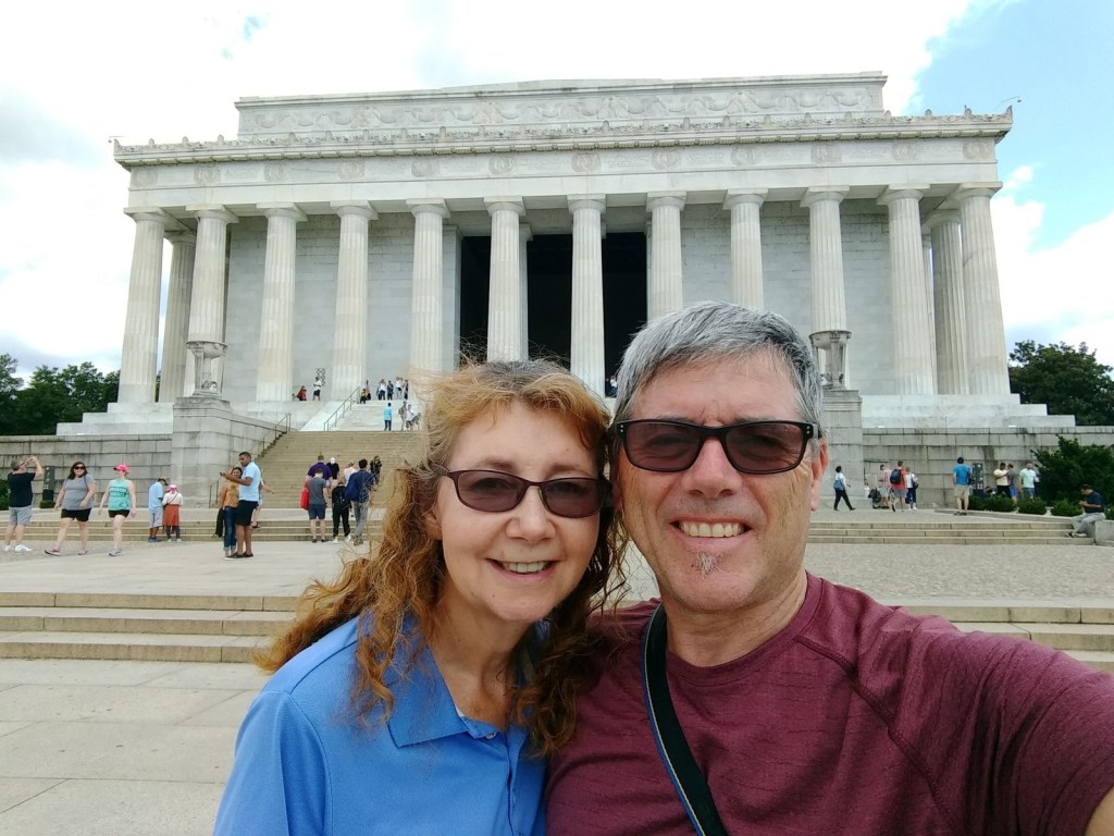 Part of our travel costs was spending time in Washington DC The Lincoln Memorial – Washington DC