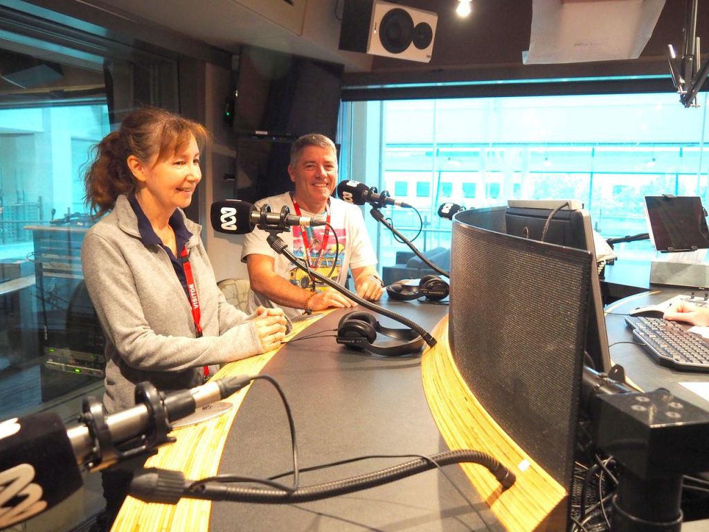 Glenn and Jacqueline being interviewed on ABC radio. Part of our talk covered our travel costs and travel budget
